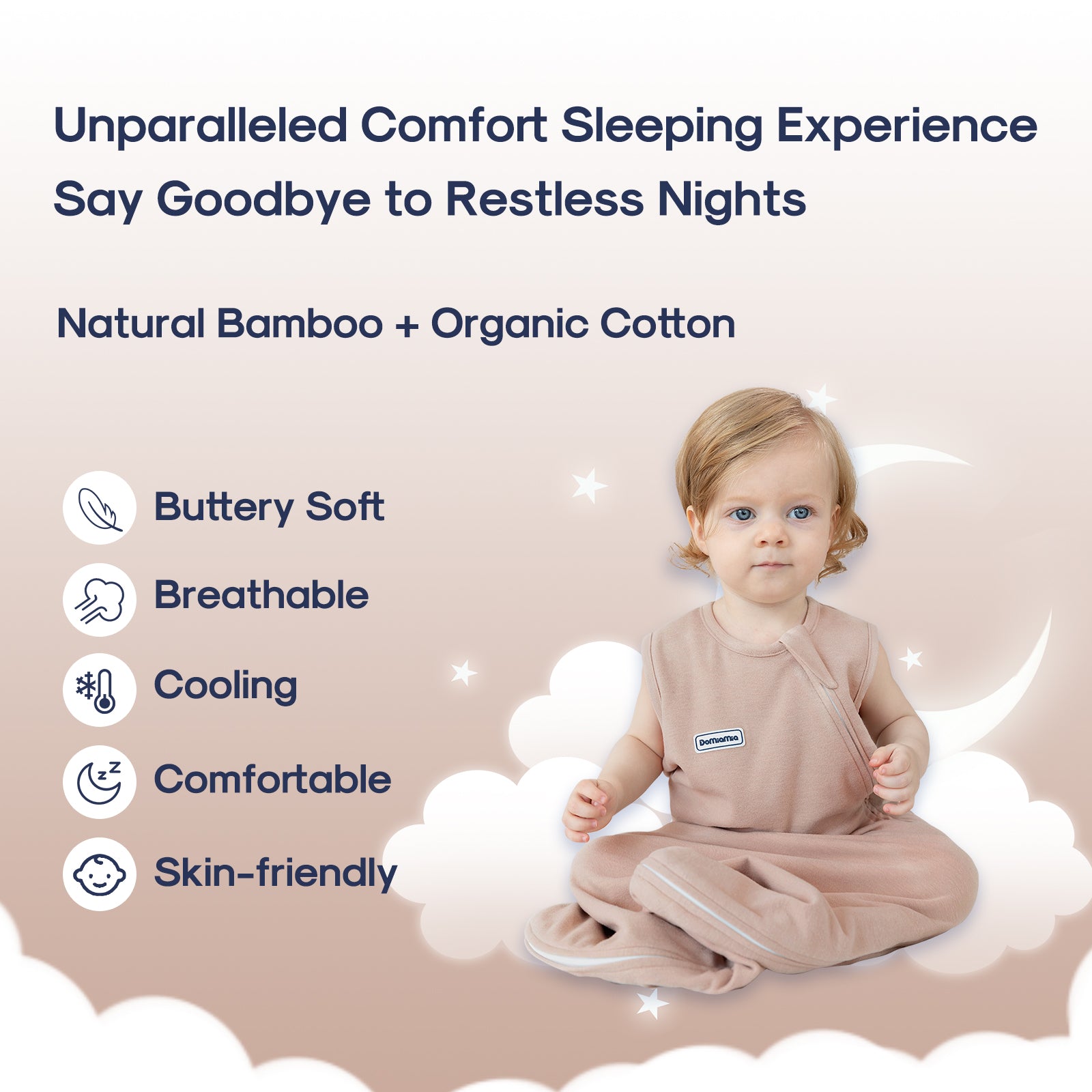 Copy of Cotton Baby Sleep Sack 1.0 TOG - Desert Tan