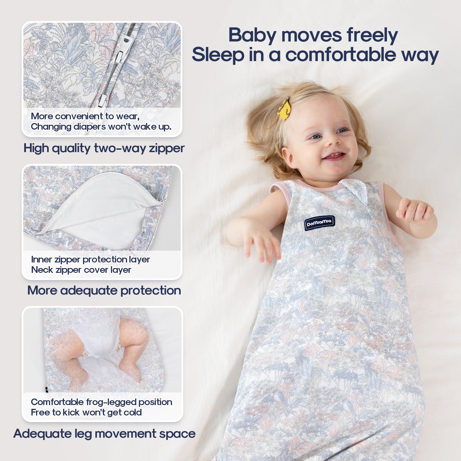 Tensoft Fabric Baby Sleep Sack 1.0 TOG - Mysterious Jungle