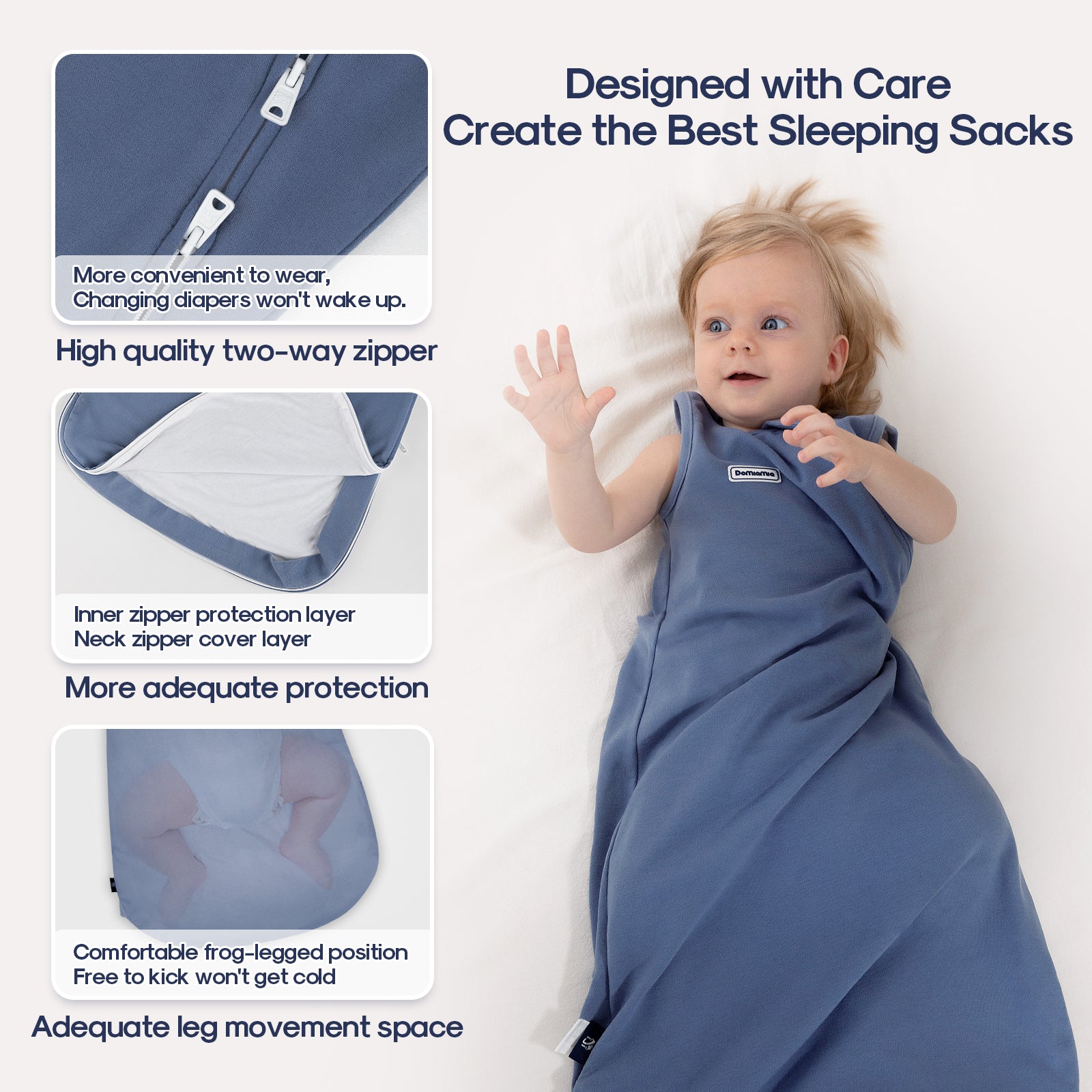 Cotton Baby Sleep Sack 1.0 TOG - Slate