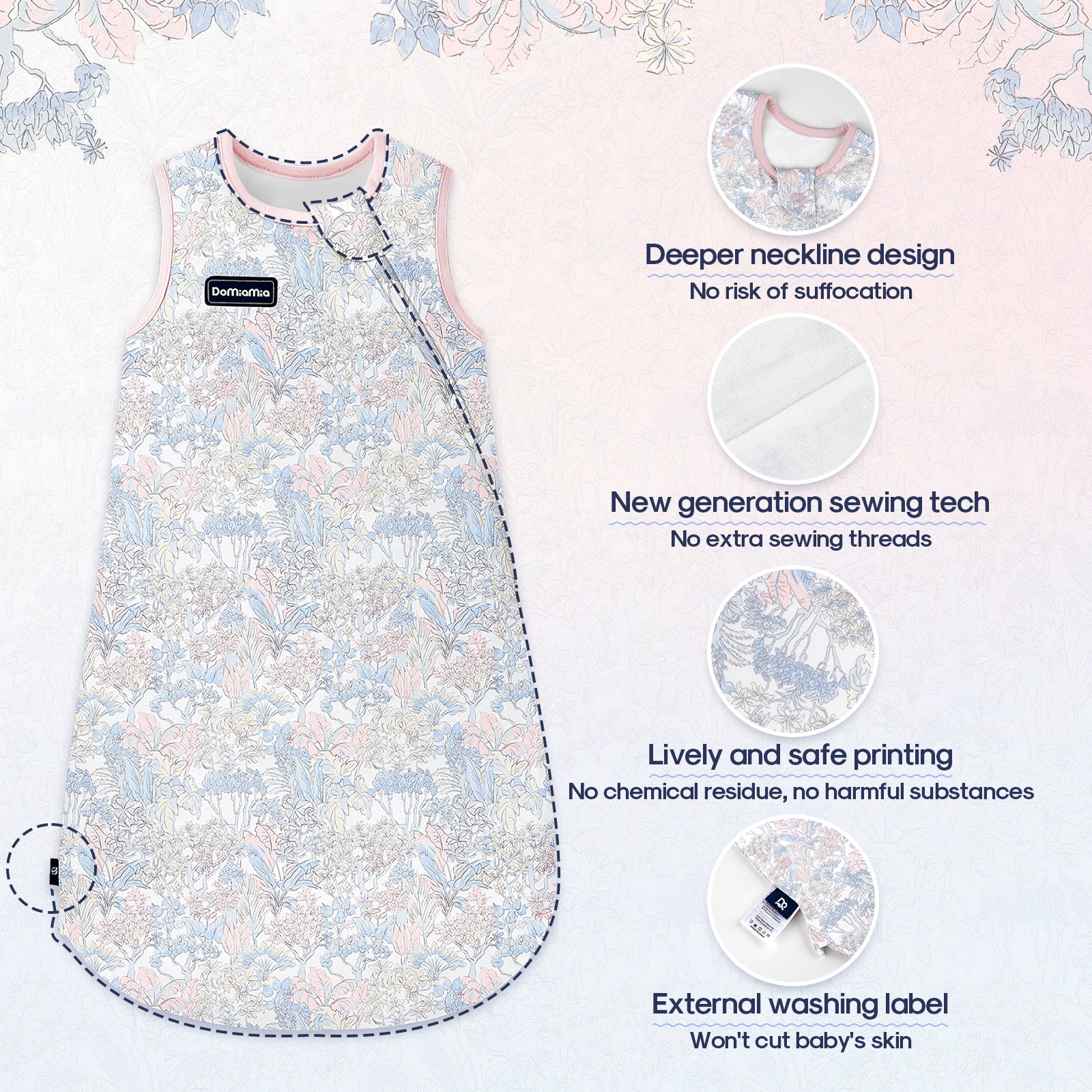 Bamboo Newborn Sleep Bag - Jungle (1.0 tog) Bamboo Newborn Sleep Bag - Jungle (1.0 tog)