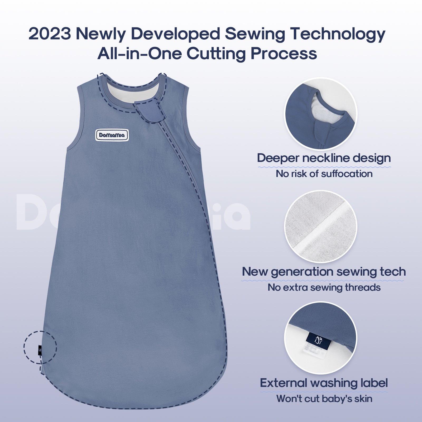 Cotton Baby Sleep Sack TOG Slate - Main Image