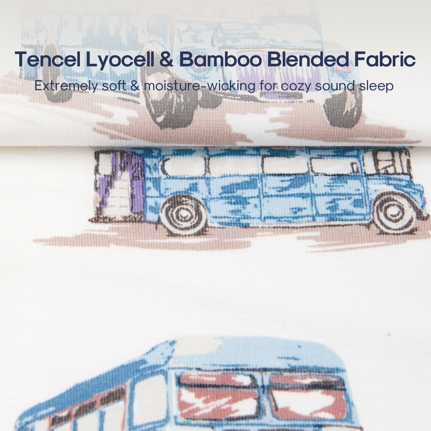Tensoft Fabric 0.5 TOG Baby Swaddle Sleep Sack - London Bus