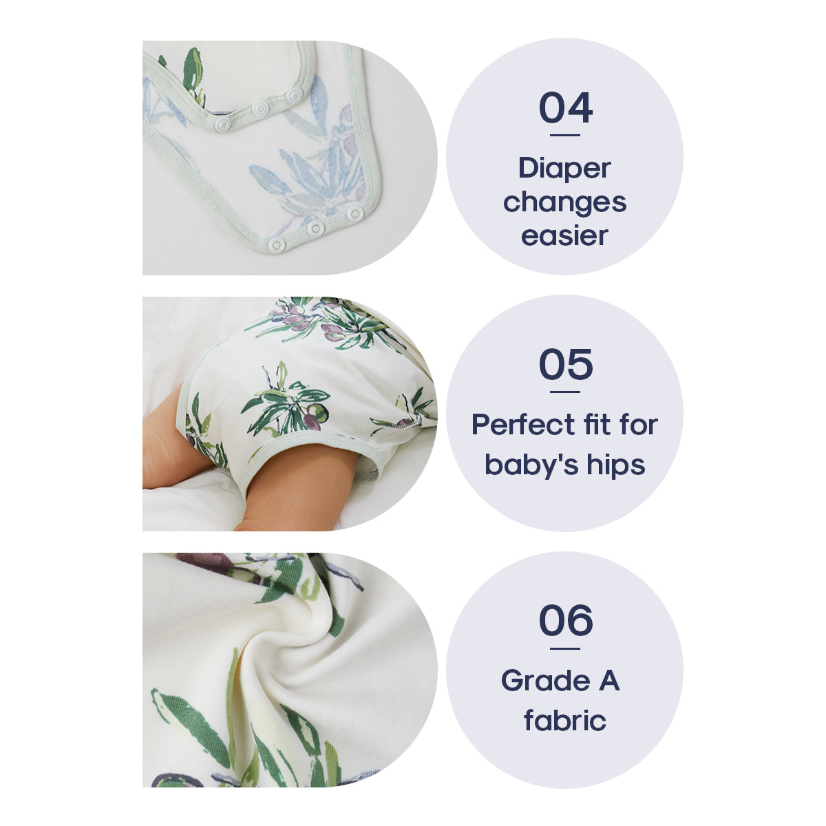 Tensoft Fabric Baby Long Sleeve Bodysuit