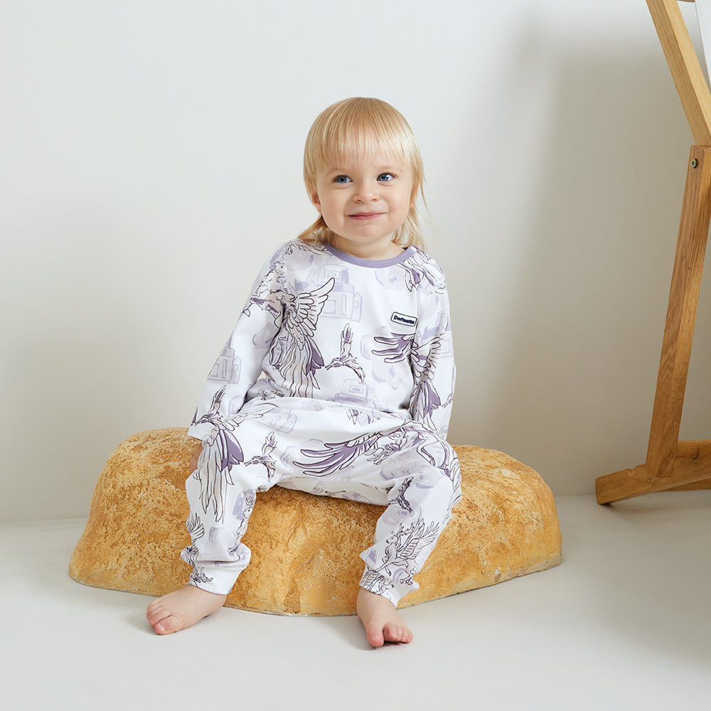 Organic Cotton Hypoallergenic Baby Long Sleeve Shoulder Snap Pajamas