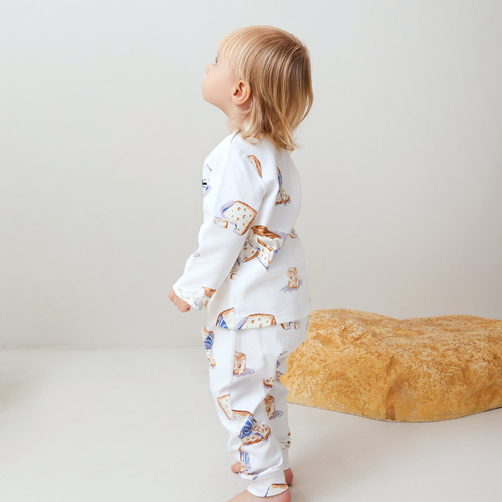 Organic Cotton Hypoallergenic Baby Long Sleeve Crew Neck Pajamas
