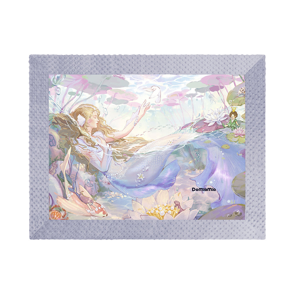 Minky & Cotton Muslin Baby Blanket - Mermaid