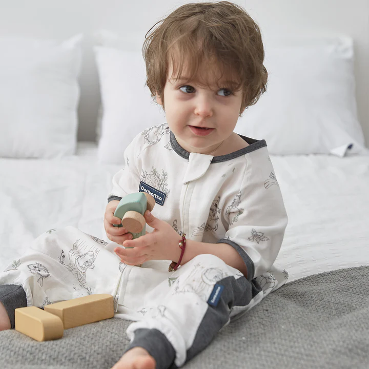 Bamboo Short Sleeve Sleep Sack with Feet 0.3 TOG- Owl