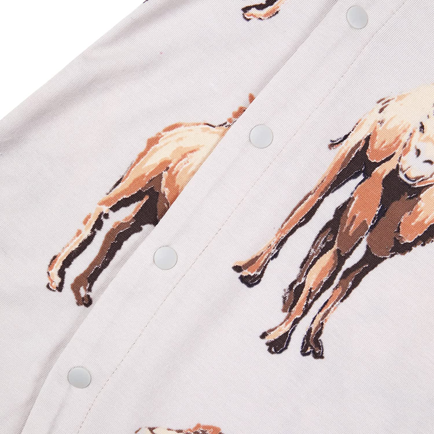 Tencel Lyocell Bamboo Baby Short Sleeve Romper - Camel
